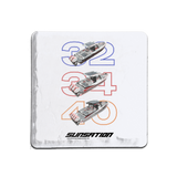 White Boats Coaster